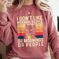 I Don't Like Morning People Introvert Introverted Antisocial Comfort Colors Sweatshirt Crimson