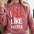 I Don't Like People Introvert Small Comfort Colors Sweatshirt Crimson I Don't Like People Introvert Small Comfort Colors Sweatshirt Crimson