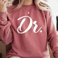 Dr Doctor Medical School Graduation Men & Women New Doctor Comfort Colors Sweatshirt Crimson