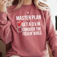 DVM Veterinarian Graduation Doctor Veterinary Medicine Comfort Colors Sweatshirt Crimson