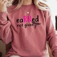 Earned Not Given Nurse Graduation Comfort Colors Sweatshirt Crimson