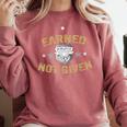 Earned Not Given Police Academy Graduation Police Officer Comfort Colors Sweatshirt Crimson