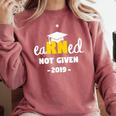 Earned Not Given Shirt RN Nurses Graduation 2019 Her Comfort Colors Sweatshirt Crimson