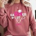 Earned It RN 2025 Nurse Graduation Nursing School Graduate Premium Tri-Blend Comfort Colors Sweatshirt Crimson