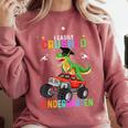 I Easily Crushed Kindergarten Graduation 2022 Truck Dinosaur Comfort Colors Sweatshirt Crimson