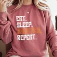 Eat Sleep Robotics Repeat Shirt Graduation Comfort Colors Sweatshirt Crimson