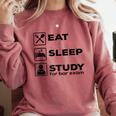 Eat Sleep Study For Bar Exam Lawyer Graduation Comfort Colors Sweatshirt Crimson