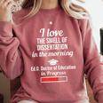 EdD Doctor Of Education Dissertation Doctorate Graduation Comfort Colors Sweatshirt Crimson