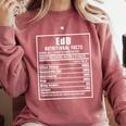 EdD Doctor Of Education Nutrition Doctorate Graduation Comfort Colors Sweatshirt Crimson