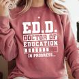 EdD Doctor Of Education In Progress EdD Graduation Comfort Colors Sweatshirt Crimson