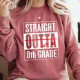 Eighth Grade Graduation Shirt Straight Outta 8th Grade Comfort Colors Sweatshirt Crimson