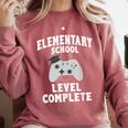 Elementary School Graduation Gamer Graduate Comfort Colors Sweatshirt Crimson