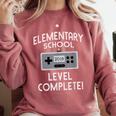 Elementary School Graduation Shirt Level Complete Gamer Comfort Colors Sweatshirt Crimson