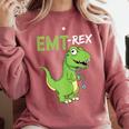 EMT Rex Paramedic Graduation Firefighter Comfort Colors Sweatshirt Crimson