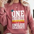 English Major Shirt Now Hotter By One Degree Graduation Comfort Colors Sweatshirt Crimson