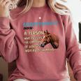Equinetrovert Definition Equine Horse Riding Introvert Comfort Colors Sweatshirt Crimson