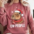 Ew People Capybara Christmas Introvert Holiday Humor Comfort Colors Sweatshirt Crimson Ew People Capybara Christmas Introvert Holiday Humor Comfort Colors Sweatshirt Crimson