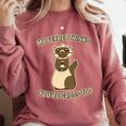 Ew People Ferret Saying Mask Introvert Ferrets Comfort Colors Sweatshirt Crimson