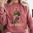 Ew People Moody Cat Sarcastic Introvert Artwork Comfort Colors Sweatshirt Crimson Ew People Moody Cat Sarcastic Introvert Artwork Comfort Colors Sweatshirt Crimson