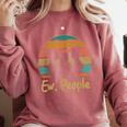 Ew People Retro Cat Lover Social Introvert Comfort Colors Sweatshirt Crimson Ew People Retro Cat Lover Social Introvert Comfort Colors Sweatshirt Crimson