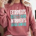 Extroverts Sparkle Introverts Glow Introvert Comfort Colors Sweatshirt Crimson Extroverts Sparkle Introverts Glow Introvert Comfort Colors Sweatshirt Crimson
