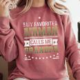 My Favorite Airman Calls Me Grandpa Airman Graduation Premium Comfort Colors Sweatshirt Crimson