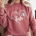 My Favorite Airman Calls Me Sister USAF Graduation Sister Comfort Colors Sweatshirt Crimson