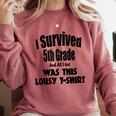 Fifth 5th Grade Graduation Shirt Child Graduate Education Comfort Colors Sweatshirt Crimson