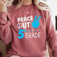 Fifth Grade Graduation Peace Out 5th Grade Boys Comfort Colors Sweatshirt Crimson