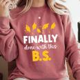 Finally Done With This Bs Bachelor's Bachelor Graduation Comfort Colors Sweatshirt Crimson