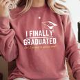 I Finally Graduated Back To Gaming Gamer Graduation Comfort Colors Sweatshirt Crimson
