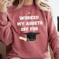 Finance Accounting Graduation Shirt Worked My Assets Off Comfort Colors Sweatshirt Crimson