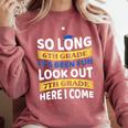 First Day School 7th Grade 6th Grade Graduation Comfort Colors Sweatshirt Crimson