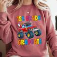 First Grade Graduation Monster Truck 1st Grade Graduate Comfort Colors Sweatshirt Crimson