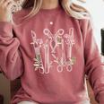 Floral Surgical Tech Surgery Medical Med School Graduation Comfort Colors Sweatshirt Crimson