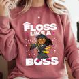 Floss Like A Boss Shirt Class Of 2019 Graduation Kids Comfort Colors Sweatshirt Crimson