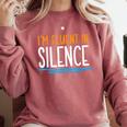 Im Fluent In Silence Introvert Comfort Colors Sweatshirt Crimson Im Fluent In Silence Introvert Comfort Colors Sweatshirt Crimson