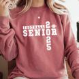 Football Senior Night Football Senior 2025 Graduation 3 Comfort Colors Sweatshirt Crimson