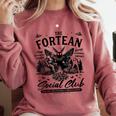 Fortean Social Club Bigfoot Mothman Alien Cryptid Introvert Comfort Colors Sweatshirt Crimson