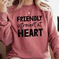 Friendly Introvert At Heart Comfort Colors Sweatshirt Crimson Friendly Introvert At Heart Comfort Colors Sweatshirt Crimson