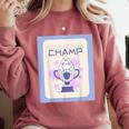 Fun Cute Introvert Cat Character Trophy For Men Women Comfort Colors Sweatshirt Crimson