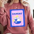 Fun Cute Introvert Cat Character With Wine Comfort Colors Sweatshirt Crimson Fun Cute Introvert Cat Character With Wine Comfort Colors Sweatshirt Crimson
