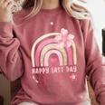 Fun Happy Last Day Of School Girl Student Graduation Rainbow Comfort Colors Sweatshirt Crimson