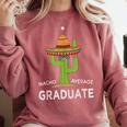 Fun High School College Graduate Humor Graduation Comfort Colors Sweatshirt Crimson