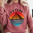Future Archaeologist Pyramid Archaeology Student Graduation Comfort Colors Sweatshirt Crimson