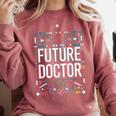 Future Doctor Graduation School Kids Toddler Women Men Comfort Colors Sweatshirt Crimson