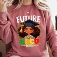 Future HBCU Grad Afro Girl College Graduation Kids Comfort Colors Sweatshirt Crimson