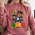 Future HBCU Grad Dabbing Kid Graduation For Boys Kids Comfort Colors Sweatshirt Crimson
