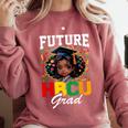 Future HBCU Grad Girl HBCU Toddler Kids Graduation Comfort Colors Sweatshirt Crimson