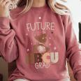 Future HBCU Grad Graduate Afro Boy College Graduation Comfort Colors Sweatshirt Crimson